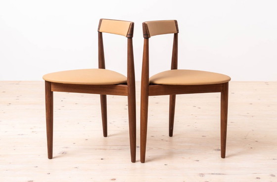 Image 1 of Teak Dining Set by Hans Olsen, 4 Chairs, Round Table, Danish Modern, 1950s