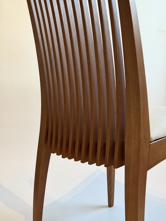 Image 1 of Set 4 Vintage Eetkamer Stoelen A. Sibau /  Frank Llyod Wright /. 80’s 