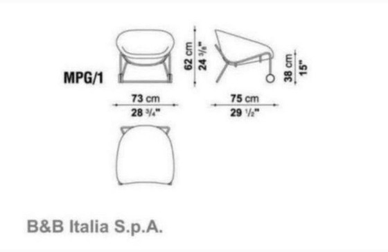 B&B Italia Mart fauteuil, ontwerp van Antonio Citterio, 2003 – Chrome, Leather (photo 11 of 11)