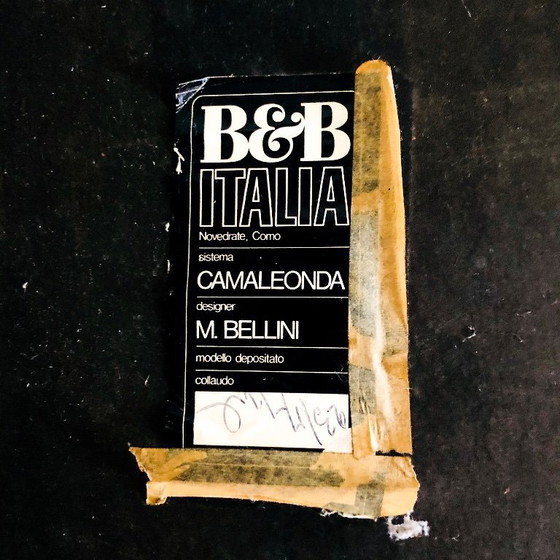 Image 1 of 2x Camaleonda sofa modules by Mario Bellini for B&B Italia in off-white velvet, Italy, 1970s