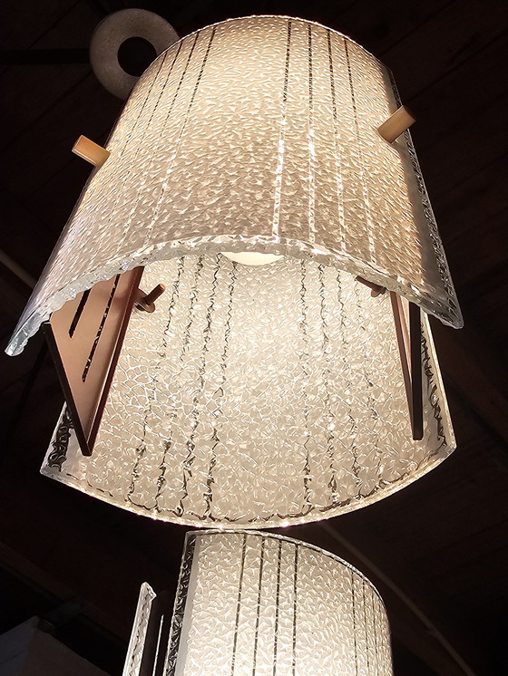 Image 1 of Lampe pendentif vintage Lampe pendentif Cascade avec 5 calices