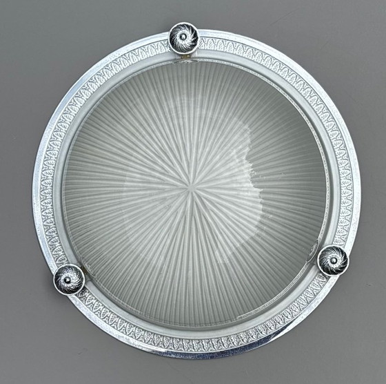 Holophane Art Deco Deckenleuchte – Prismenglas – circa 1930 – Deckenleuchten (photo 3 of 8)
