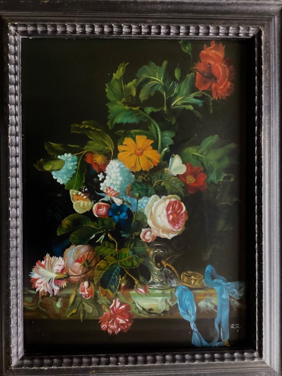 Image 1 of Pintura de bodegón de flores
