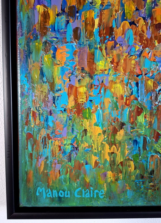 Manou Claire - Date Night in the City, Schilderijen & Tekeningen, Hout, Canvas, Bruin (foto 3 van 7)