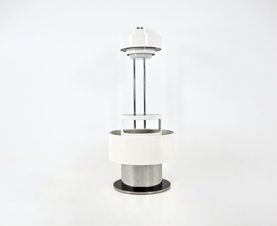 Ensemble de bar attribué à Joe Colombo, années 1960, Meuble bar, Métal, Plastique, Blanc, Modern (photo 5 sur 14)