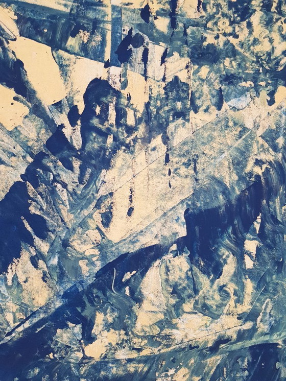 Image 1 of Jürgen Angeler - Cubismo azul y dorado