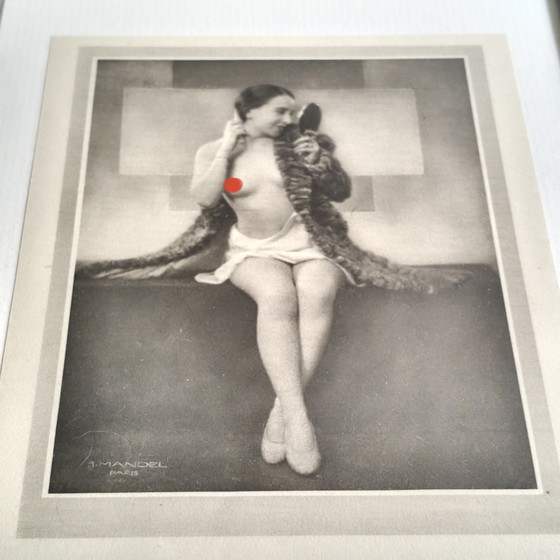 Image 1 of Original Framed Art Deco Photograph by Mandel Paris – French Magazine Page