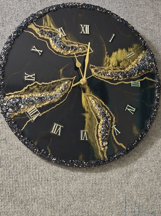 Esclusivo Orologio da Parete Geode (40 cm) – Nero e Oro – Altro (photo 2 of 5)