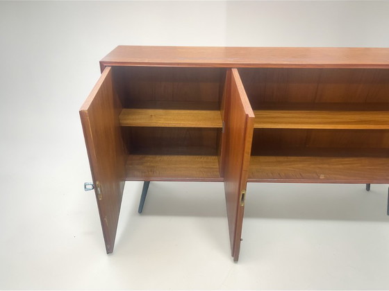 Image 1 of Mid Century Modern Teak Sideboard 1960s | German RT Furniture Cabinet Model 127 | Vintage Scandinavian Style Credenza