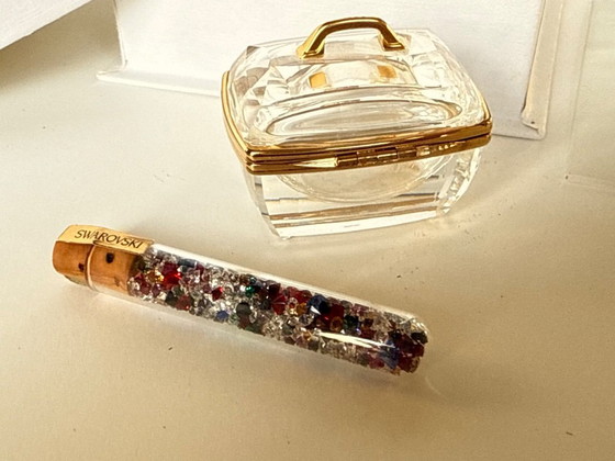 Image 1 of Beauty case in miniatura con ricordi di cristallo Swarovski