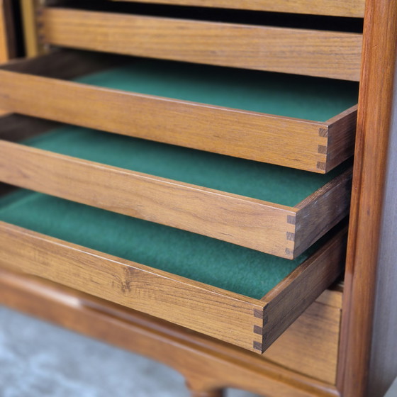 Image 1 of Axel Christensen vintage Deens wandmeubel highboard dressoir