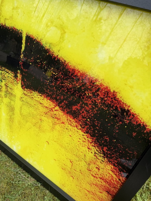 Kunstwerk van COBRA Art Company op plexiglas, 140 × 80 cm – Exclusief designobject