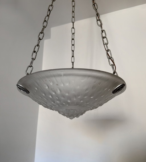 Verre Muller Art Deco chandelier