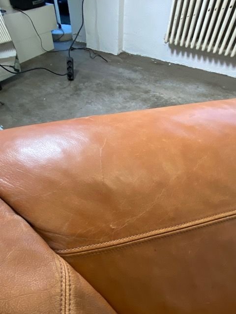 Poltronova Frau Leather Cognac 2-seater Sofa 70s Luigi Massoni, Poltrona Frau, Brown (photo 15 of 15)