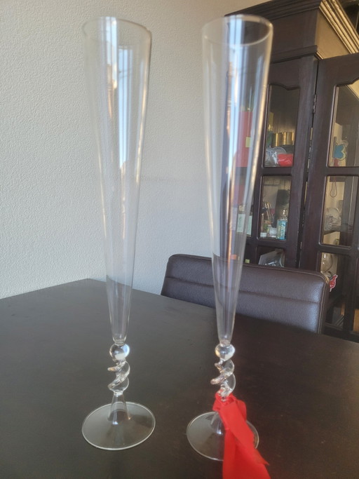 Juego de copas de champán nuevas de 42 cm de alto