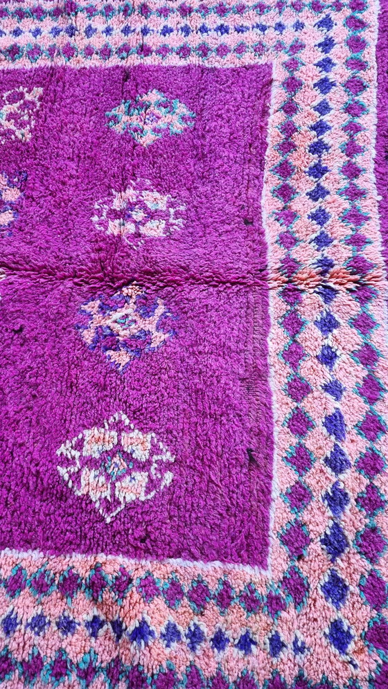 Image 1 of Vintage berber vloerkleed, marokaans tapijt paarse