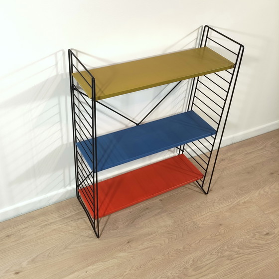 Image 1 of Mid century free standing rack with metal shelves by A. Dekker for Tomado