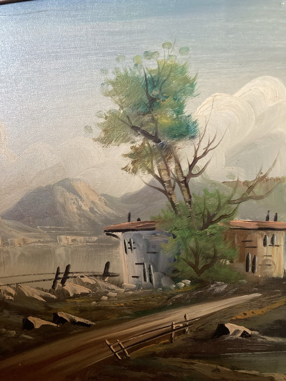 Paesaggio italiano Antonio Ponticelli olio su tela – Arte, Legno (photo 5 of 9)