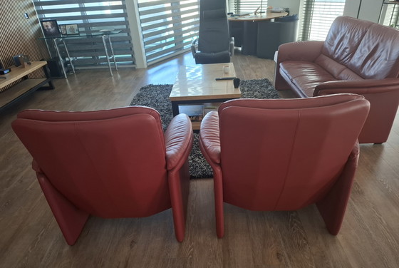 Image 1 of Leolux cataloa hoog 2,5 zits en 2 fauteuils