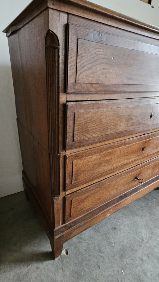 Exceptional French Louis-Philippe Commode – Two-Part Construction – C. 1850 - Kommode - Nussbaum / Nadelholz (photo 2 of 20)