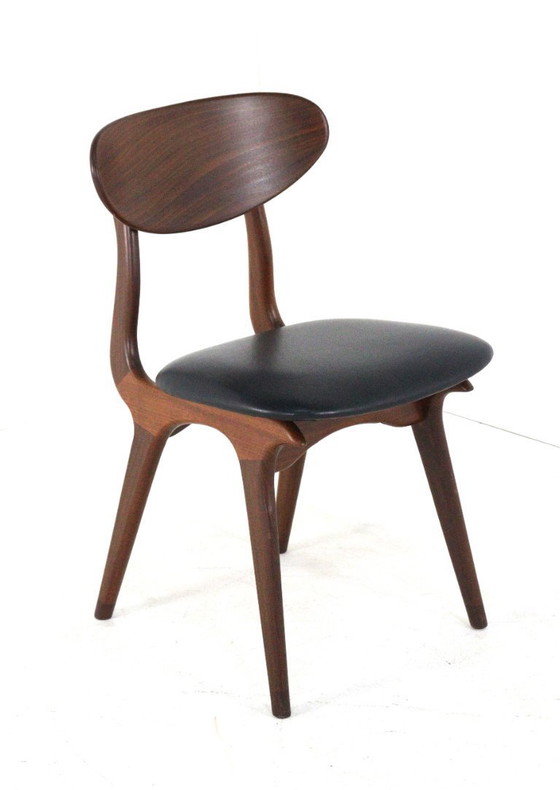 Image 1 of Ensemble de 4 chaises AWA 'Weert' vintage rembourrées