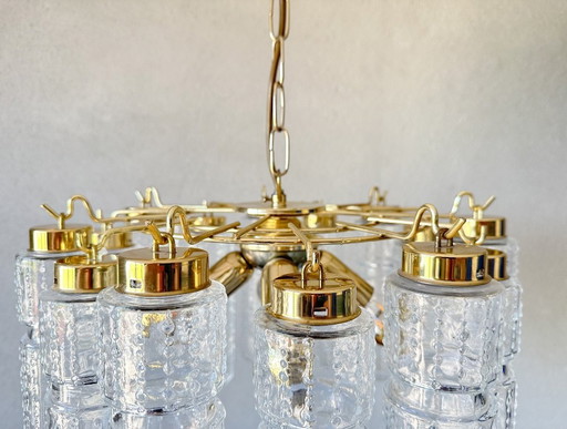 Lampe suspendue vintage Glashütte Limburg