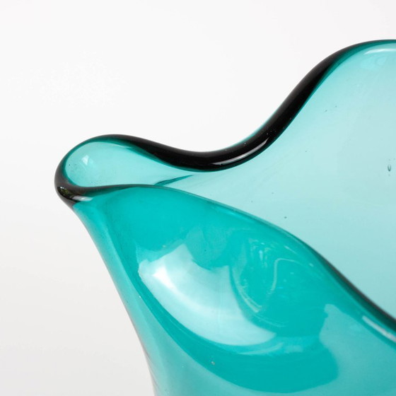 Jarra de cristal turquesa portuguesa de la década de 1960 – Vasos y jarras, Glass (photo 15 of 15)