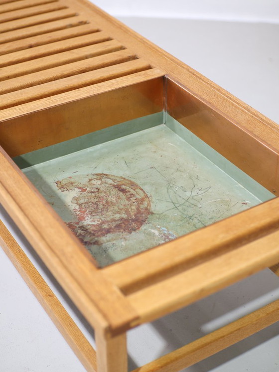 Image 1 of Bench with planter Yngve Ekström vintage Swedish