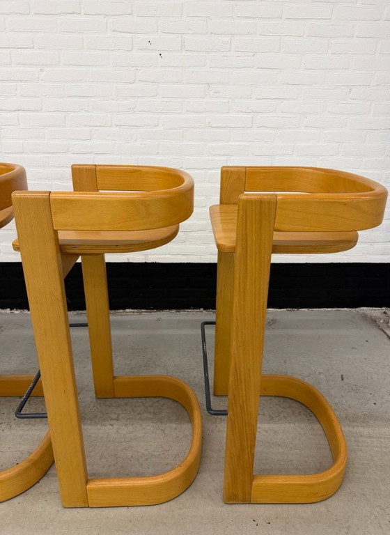 Image 1 of Set van 4 Willy Rizzo stijl barkrukken