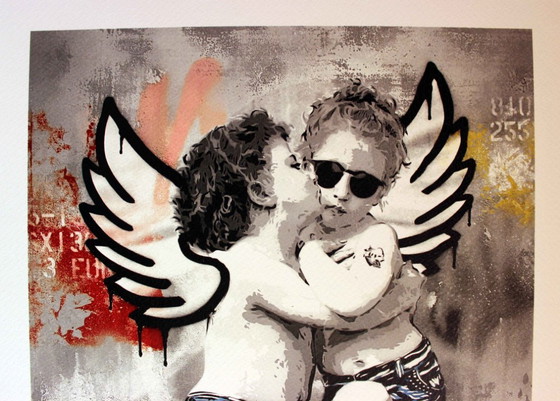 Image 1 of Alessio B – “Street Angels” – Unique giclée “Artist Proof” – 45 x 32 cm