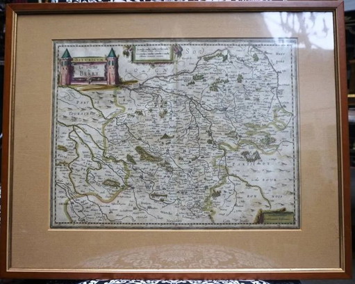 Kupferstich – alte Karte. Niederlande, 18. Jahrhundert. – decoratieve objecten, Paper, Wood (photo 2 of 4)