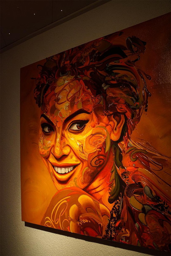 Image 1 of Esther Barend painting “Shinning” with signature and original papers