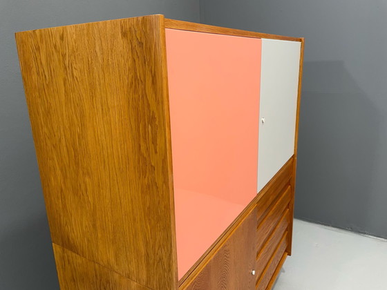 Image 1 of U-450 kast in eiken van Jiří Jiroutek voor Interiér Praha, Tsjecho-Slowakije, jaren 1960