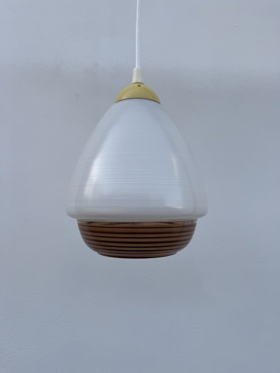 Image 1 of Lampada a sospensione in vetro in stile scandinavo degli anni '60