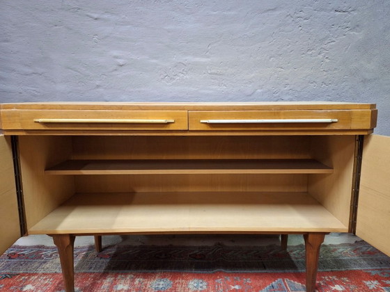 Buffet Art Déco Vintage en érable, 1950 – Buffet bas, Wood (photo 6 of 7)