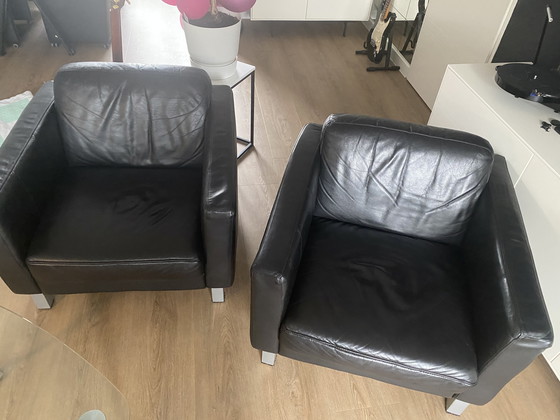 Image 1 of Twee leren fauteuils van Leather World