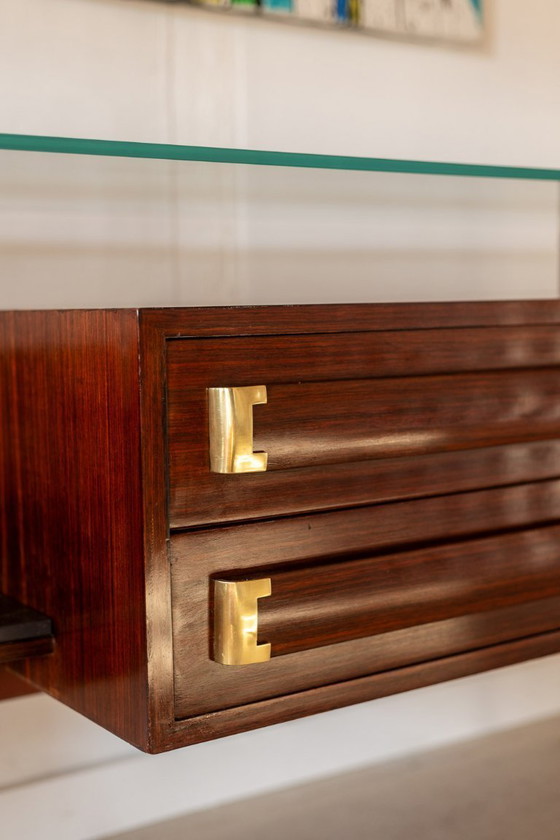 Image 1 of Kommode oder Sideboard aus Palisanderholz. Italienische Handwerkskunst, 1960er Jahre.
