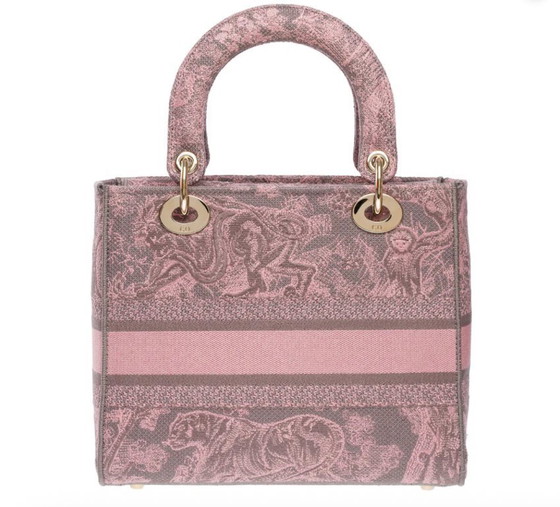 Image 1 of Bolso DIOR Lady Dior en Toile Rose - 102003