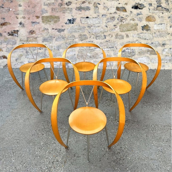 Image 1 of Set di 6 sedie “Revers” di Andrea Branzi per Cassina, 1990