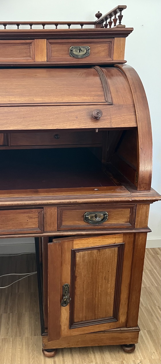 Image 1 of Bureau Antiek cilinderbureau X1X eeuw