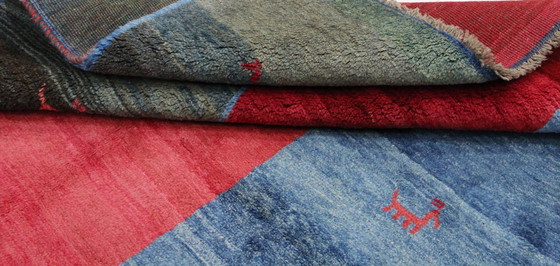 Image 1 of Original Persian carpet Gabbeh Ghashghai Oriental carpet 206 cm x 164 cm Old Natural