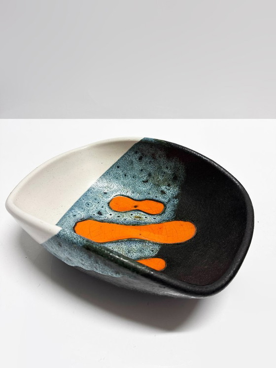 Image 1 of Raro set di tre ciotole in ceramica, Elchinger Atelier. Francia, 1950.