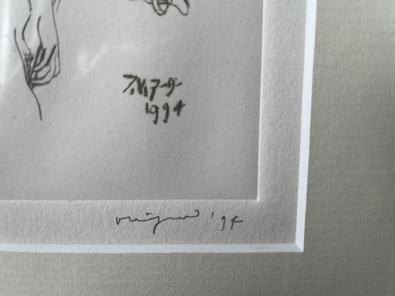 Image 1 of Janneke Viegers haar ets La Belle Rosine