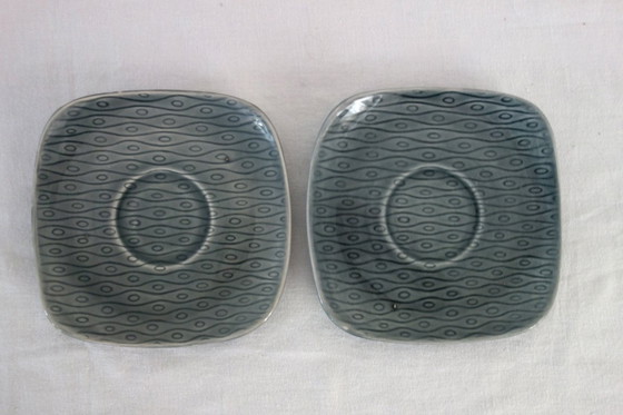 Image 1 of 2 Tassen mit Untertassen New Time Boch Frères 1955