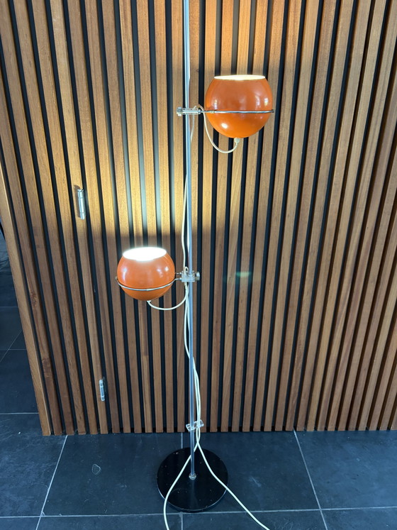 Image 1 of Lampada da terra vintage Gepo arancione