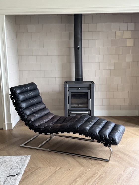 Image 1 of Chaise longue de diseño Mason Flamant - tumbona de piel auténtica