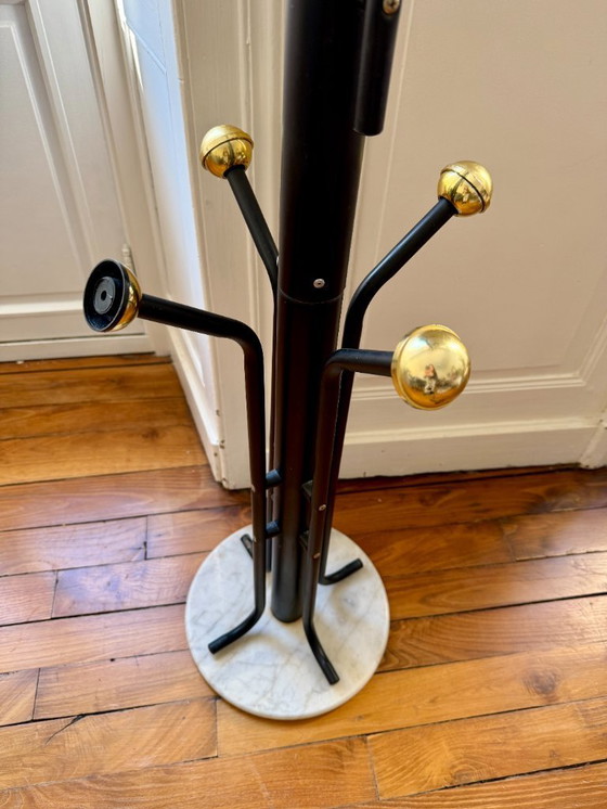 Image 1 of Metallgarderobe mit 12 Haken – 1970er Jahre