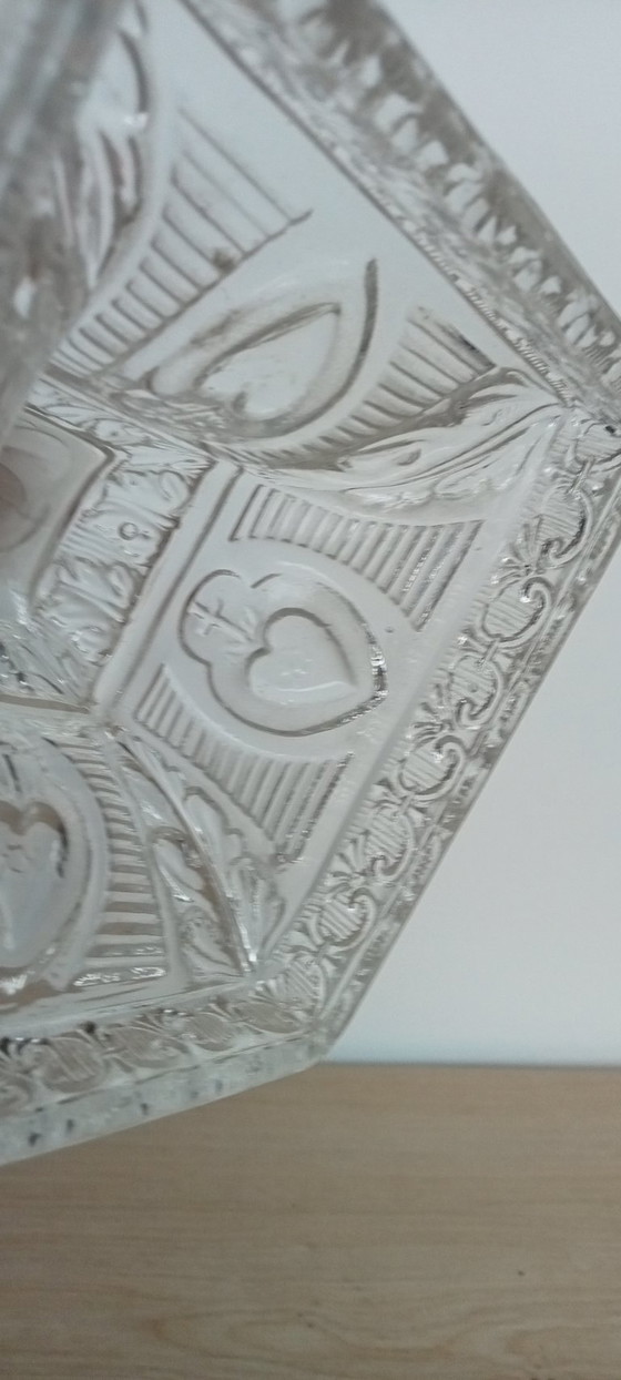 Image 1 of Kerzenhalter aus gepresstem, mattiertem Glas, Schutzpatron