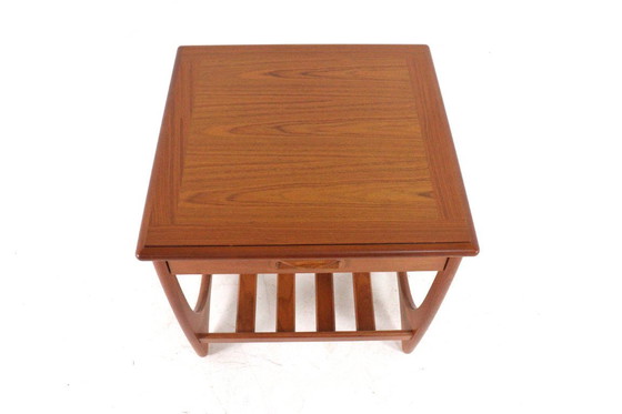 Image 1 of G Plan side table with pull-out drawer vintage