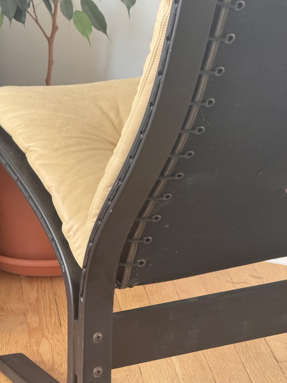 Siesta fauteuil — Ingmar Relling Westnofa, Noorwegen – Leather, Wood (photo 7 of 8)